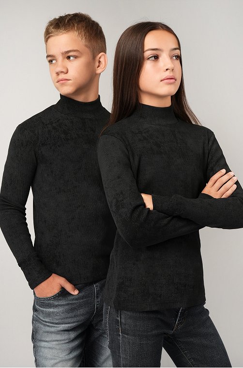 Детская базовая водолазка в рубчик Happyfox