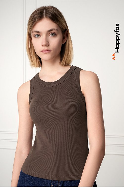 Женская майка-топ в рубчик Happyfox
