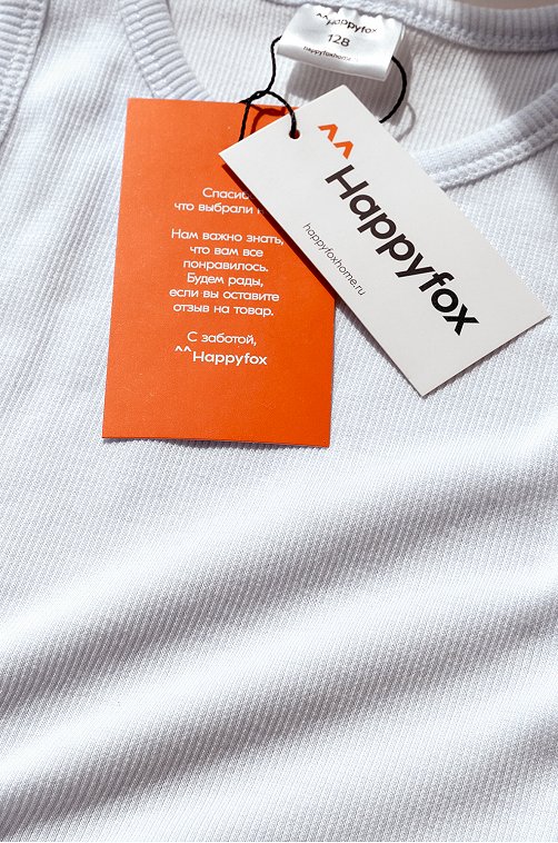 Майка-топ в рубчик для девочки Happyfox