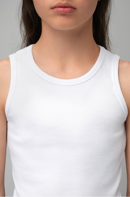 Майка-топ в рубчик для девочки Happyfox