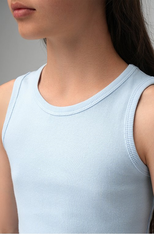 Майка-топ в рубчик для девочки Happyfox