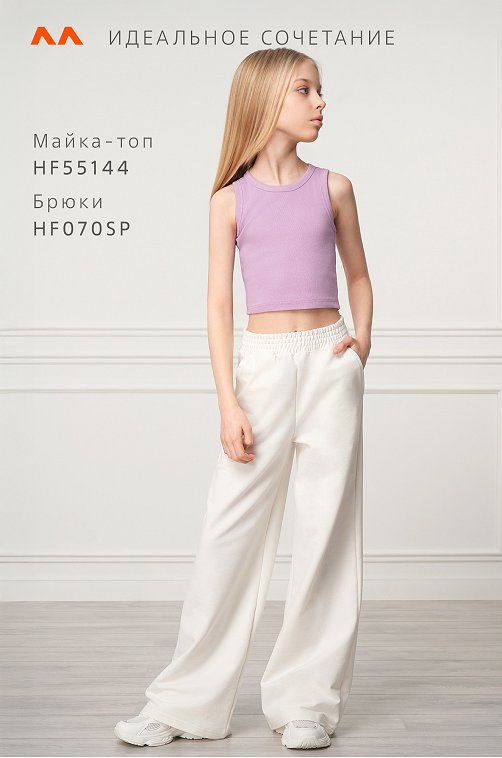 Майка-топ в рубчик для девочки Happyfox