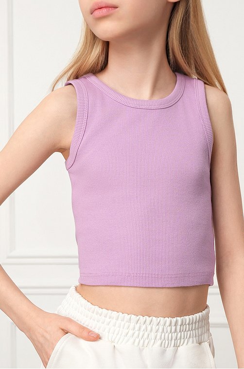 Майка-топ в рубчик для девочки Happyfox