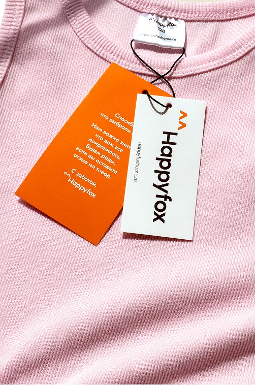 Майка-топ в рубчик для девочки Happyfox