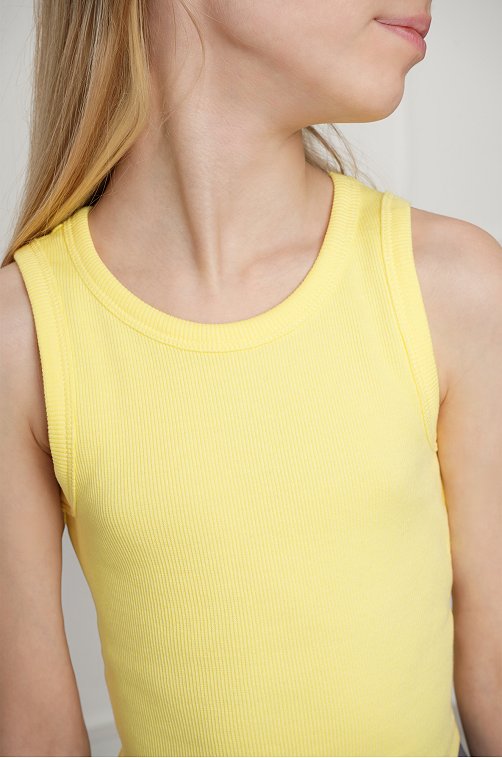 Майка-топ в рубчик для девочки Happyfox