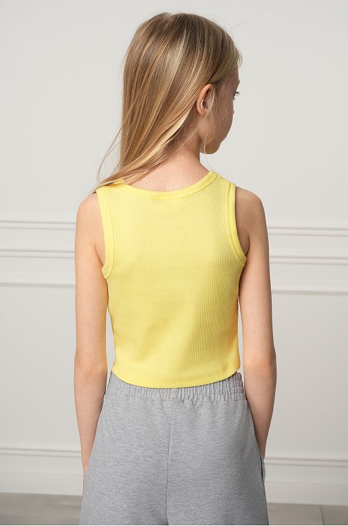 Майка-топ в рубчик для девочки Happyfox