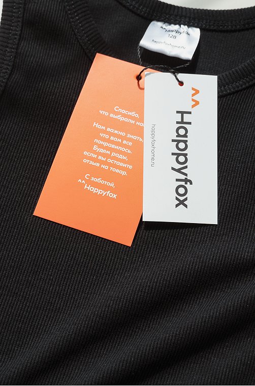 Майка-топ в рубчик для девочки Happyfox