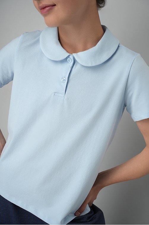 Блузка-поло с коротким рукавом для девочки Happyfox