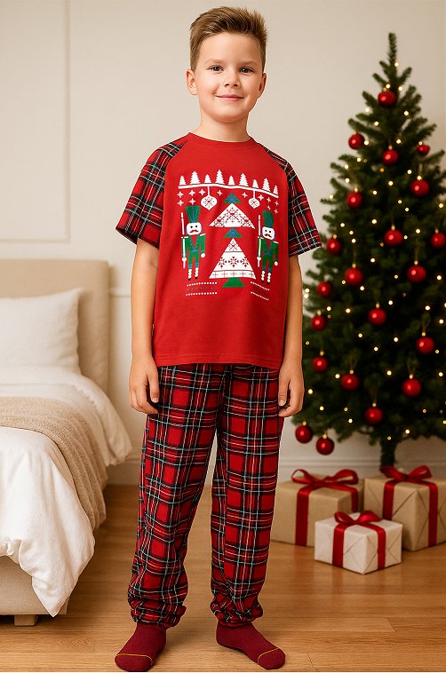 Новогодняя пижама для мальчика Happyfox