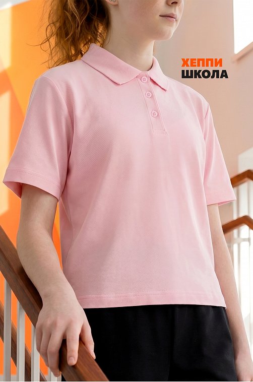 Блузка поло для девочки оверсайз Happyfox
