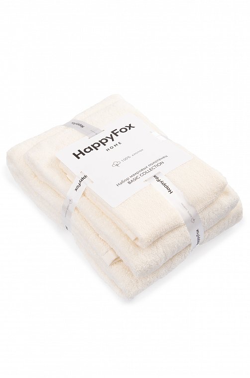 Подарочный комплект махровых полотенец 3 шт. Happy Fox Home