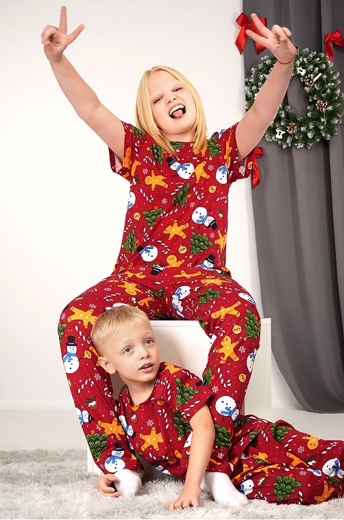 Детская новогодняя пижама Happyfox