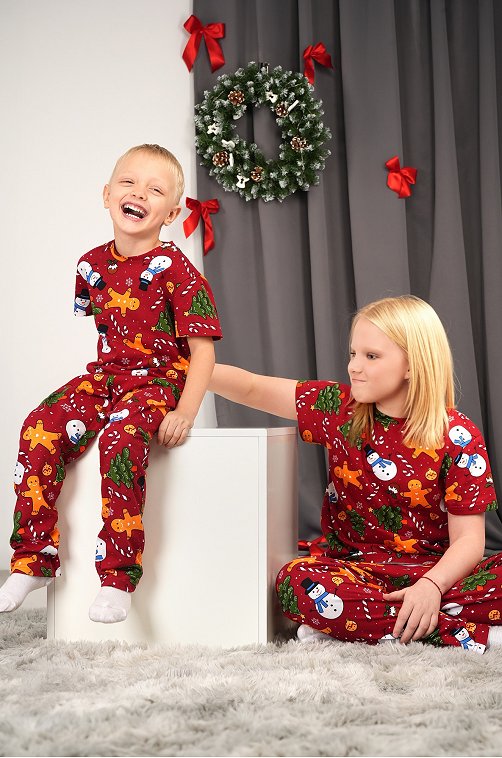 Детская новогодняя пижама Happyfox