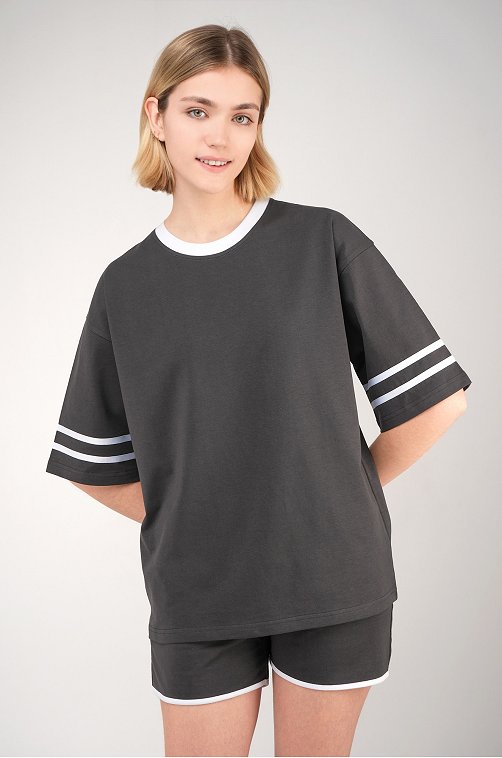 Женский костюм оверсайз из хлопка Happyfox