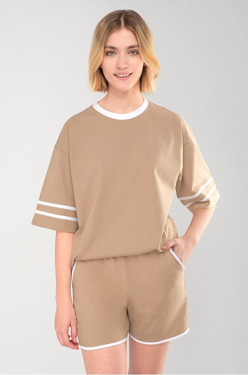 Женский костюм оверсайз из хлопка Happyfox