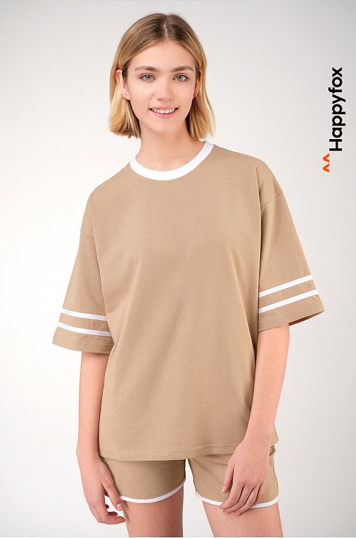 Женский костюм оверсайз из хлопка Happyfox