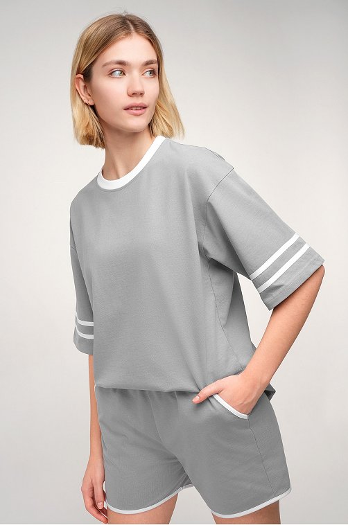 Женский костюм оверсайз из хлопка Happyfox