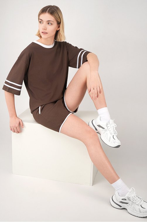 Женский костюм оверсайз из хлопка Happyfox