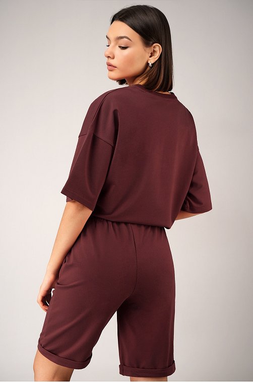 Женский костюм оверсайз из футера двухнитки Happyfox