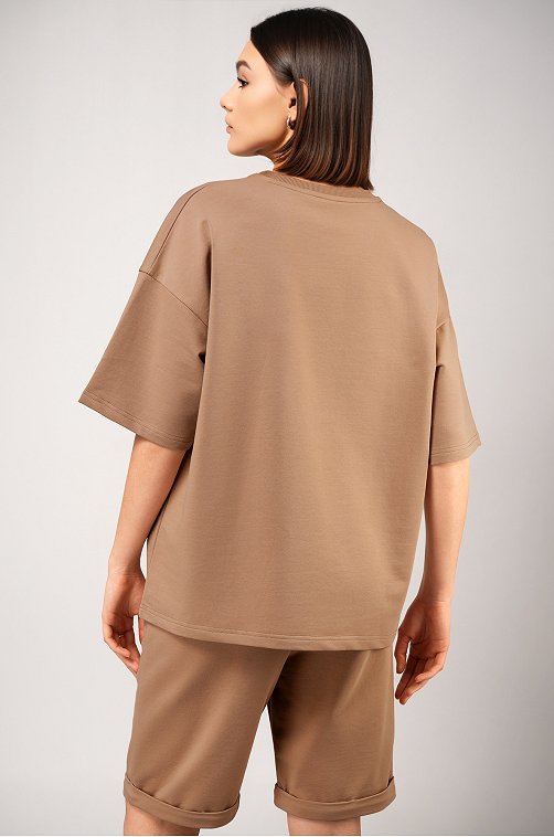 Женский костюм оверсайз из футера двухнитки Happyfox