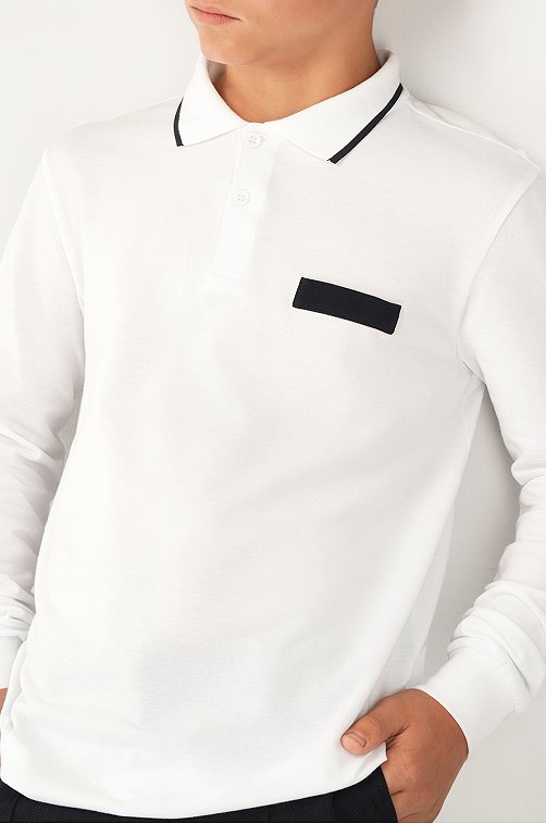 Рубашка-поло с длинным рукавом для мальчика Happyfox