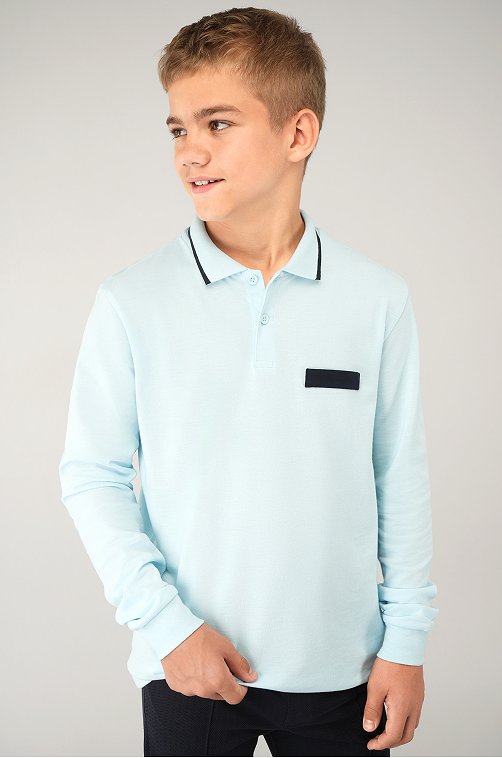 Рубашка-поло с длинным рукавом для мальчика Happyfox
