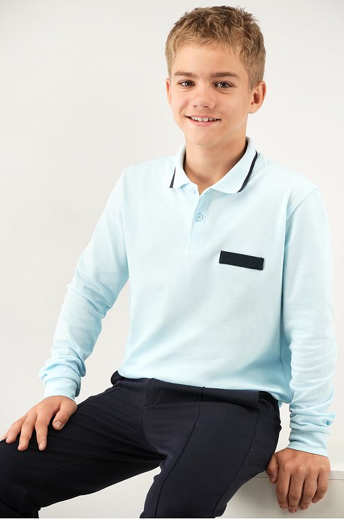 Рубашка-поло с длинным рукавом для мальчика Happyfox