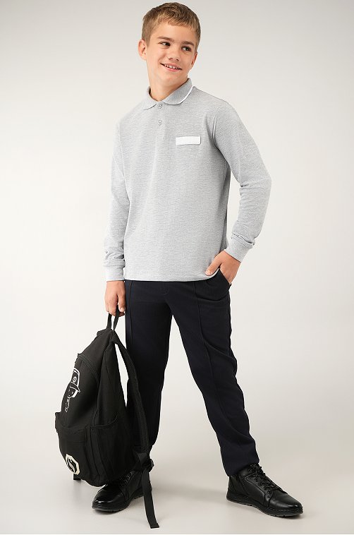 Рубашка-поло с длинным рукавом для мальчика Happyfox