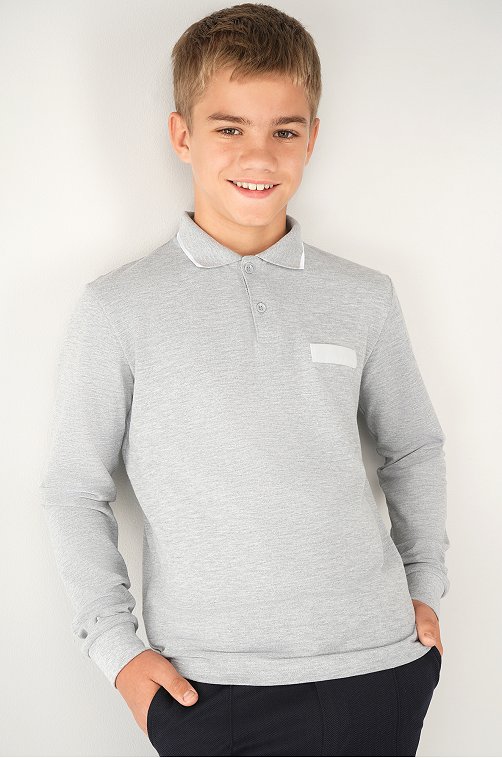 Рубашка-поло с длинным рукавом для мальчика Happyfox