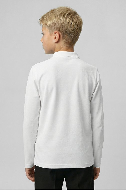 Рубашка-поло с длинным рукавом для мальчика Happyfox