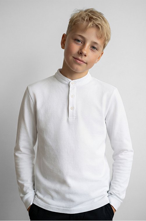 Рубашка-поло с длинным рукавом для мальчика Happyfox