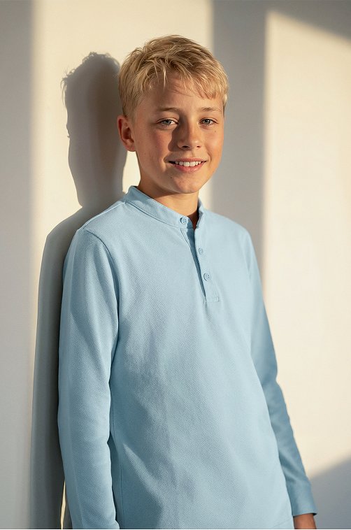 Рубашка-поло с длинным рукавом для мальчика Happyfox