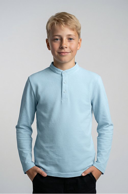 Рубашка-поло с длинным рукавом для мальчика Happyfox