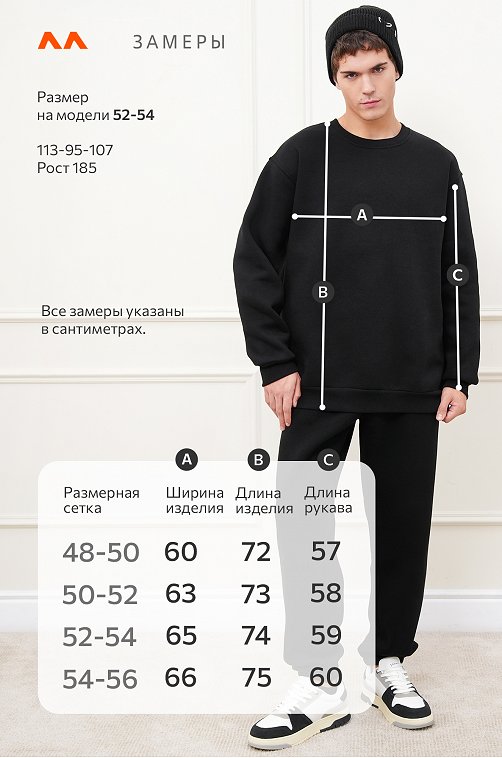 Мужской свитшот из футера с начесом Happyfox