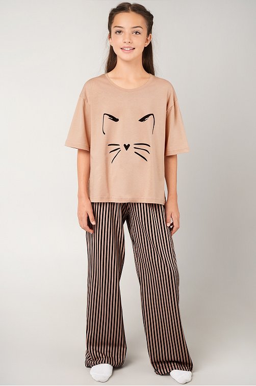 Хлопковая пижама для девочки Happyfox