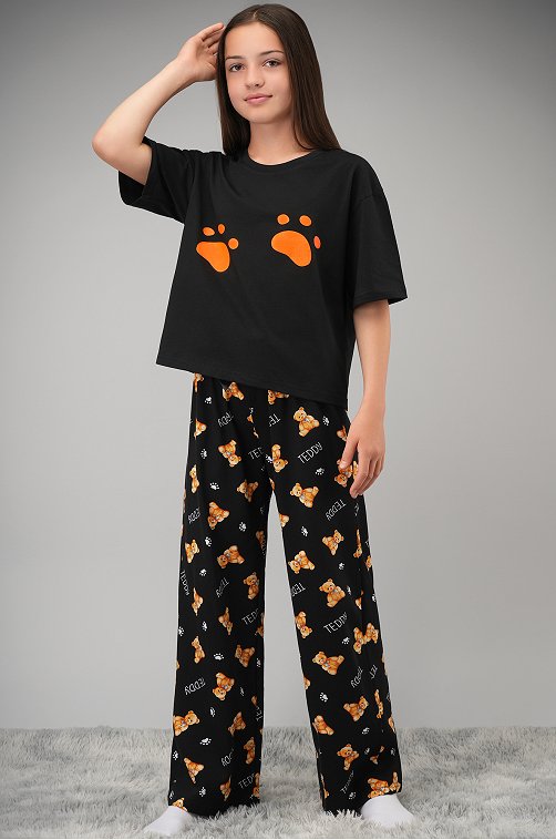 Хлопковая пижама для девочки Happyfox