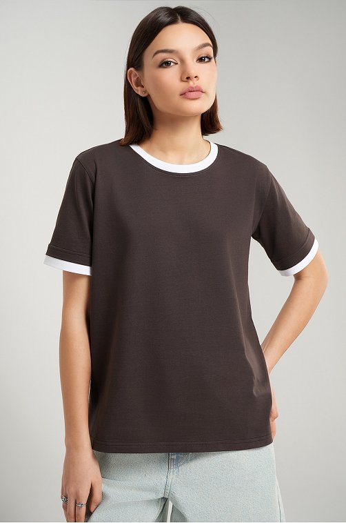 Женская базовая футболка из хлопка с кантом 3 шт. Happyfox