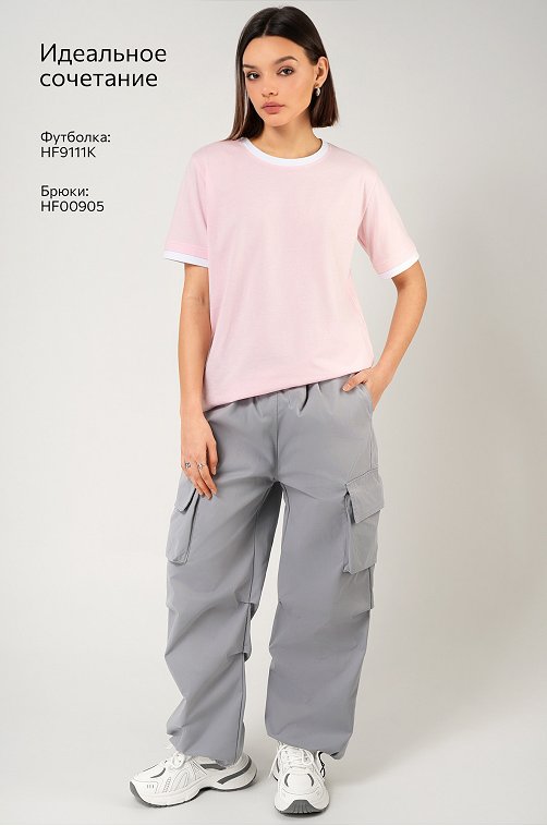 Женская базовая футболка из хлопка с кантом 3 шт. Happyfox