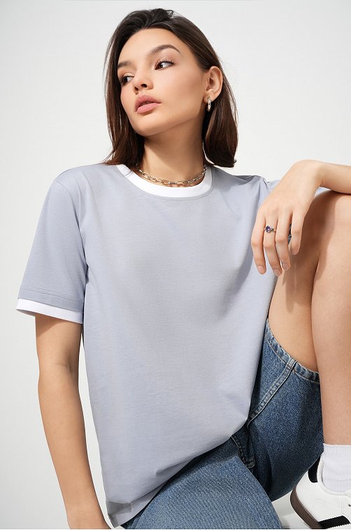 Женская базовая футболка из хлопка с кантом 3 шт. Happyfox