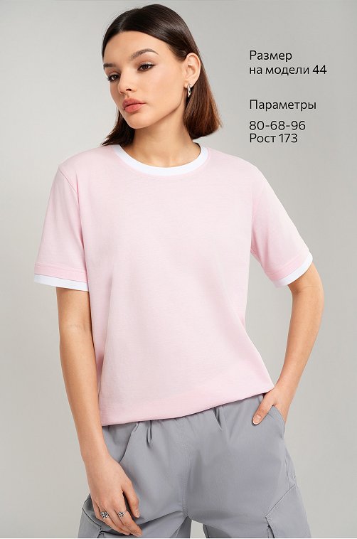 Женская базовая футболка из хлопка с кантом 3 шт. Happyfox