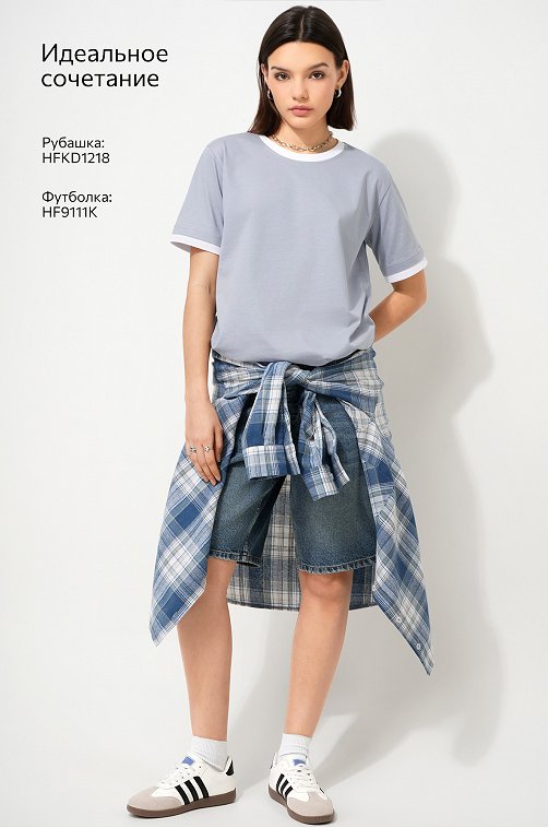 Женская базовая футболка из хлопка с кантом 3 шт. Happyfox