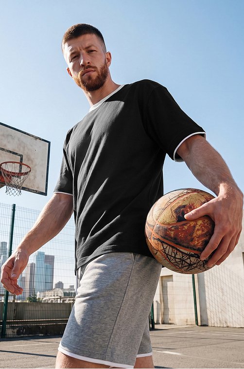 Мужская базовая футболка из хлопка 3 шт. Happyfox