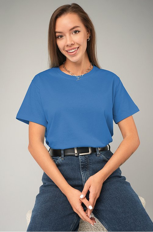 Женская базовая хлопковая футболка Happyfox