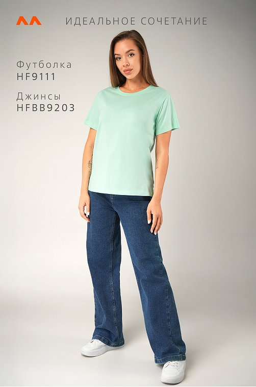 Женская базовая хлопковая футболка Happyfox