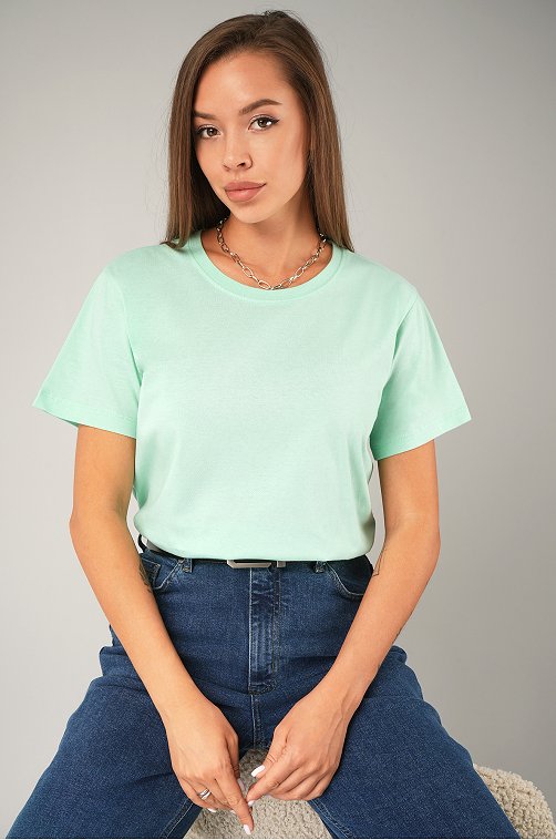 Женская базовая хлопковая футболка Happyfox