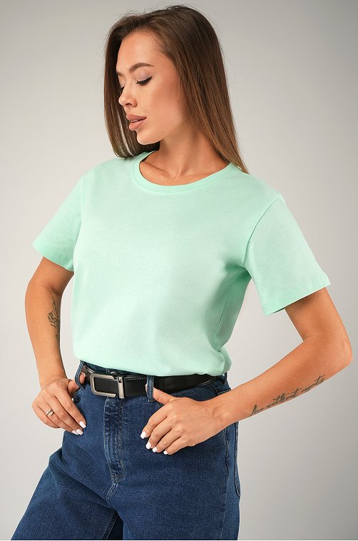 Женская базовая хлопковая футболка Happyfox