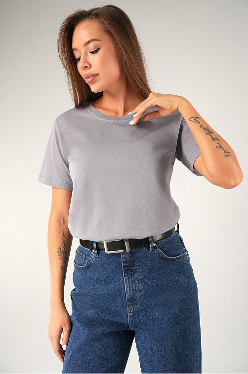 Женская базовая хлопковая футболка Happyfox