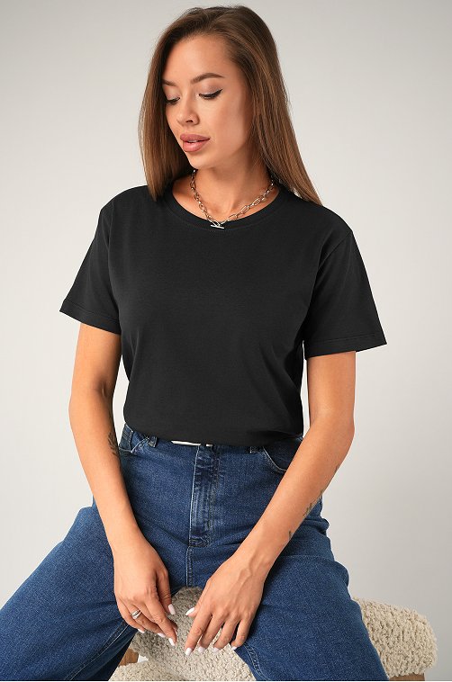 Женская базовая хлопковая футболка Happyfox