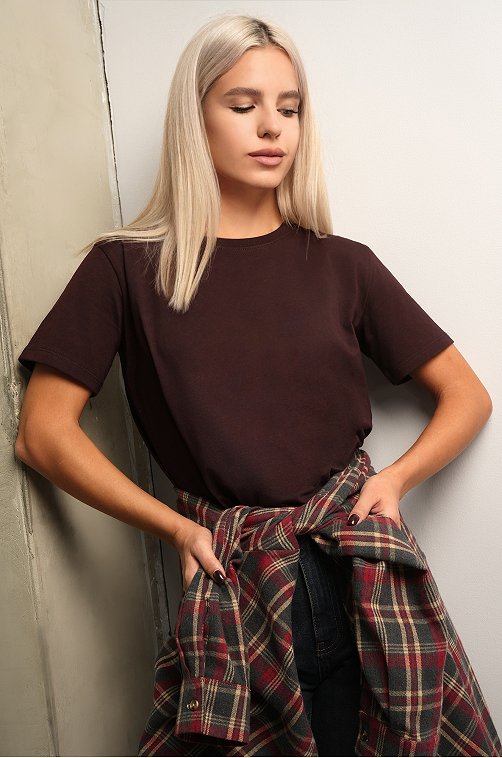 Женская базовая хлопковая футболка Happyfox