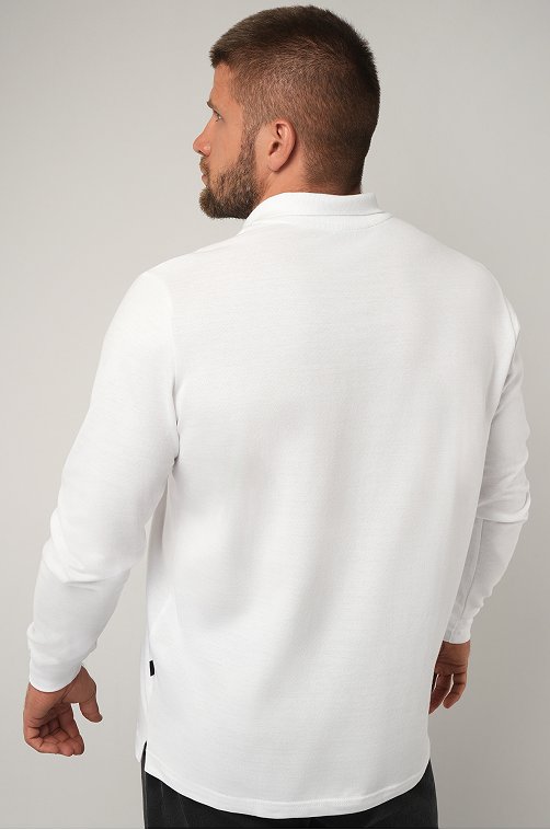 Мужской базовый лонгслив-поло Happyfox